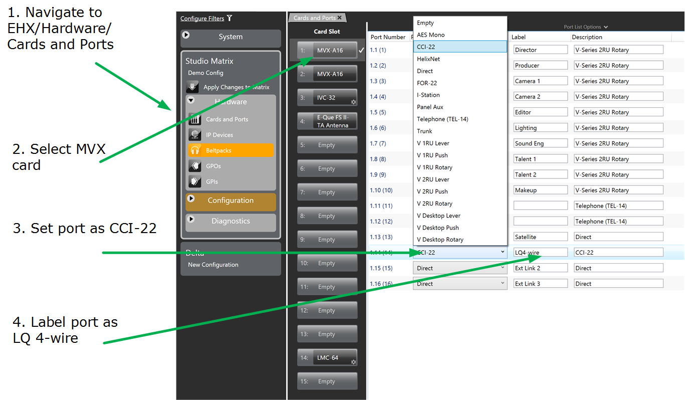 Configure EHX software
